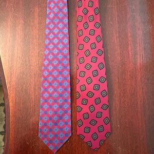 2 (Bulk) Rothman's Classic Ties, All Silk, Excellent Condition